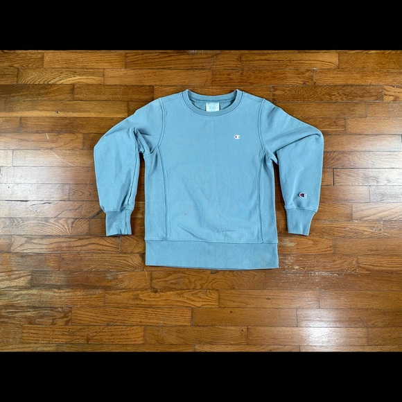 Champion Reverse Weave Crew Neck Aqua 